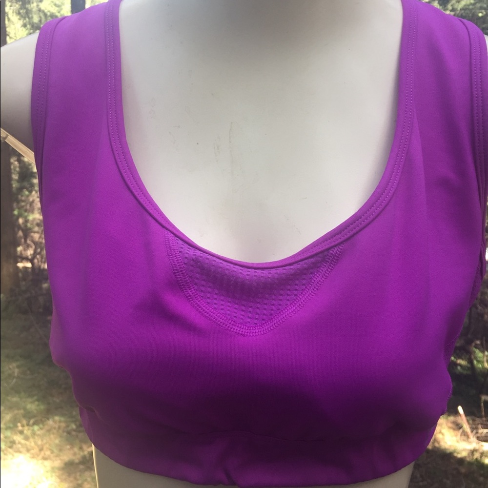 Fila spandex  racerback sports bra in raspberry,free shipping always - Picture 3 of 11